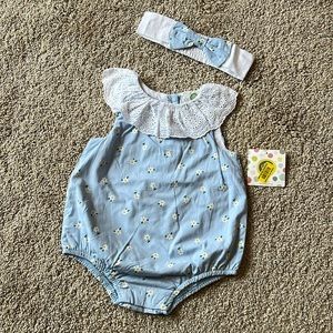 Sleeveless Onesie with Matching Headband
